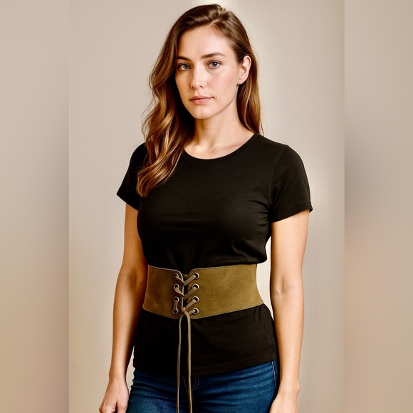 Dior Accessories Miss Dior Vintage Suede Lace Up Corset Style Belt - Picture 1 of 6